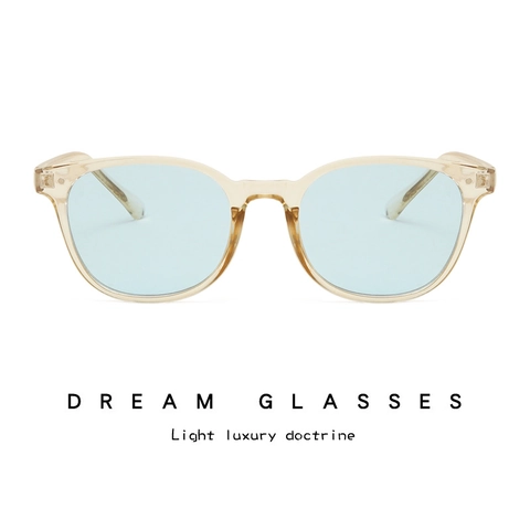 Trendige Kleine Sonnenbrille Für Damen Herren UV400 Schutz Mode Streetwear Harzrahmen AC Linsen Metallnieten Brillen