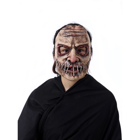 Horror Halloween Maske Latex Vernähter Mund Gruselig Gruselig Party Cosplay Requisite Realistische Geisterfest Maske