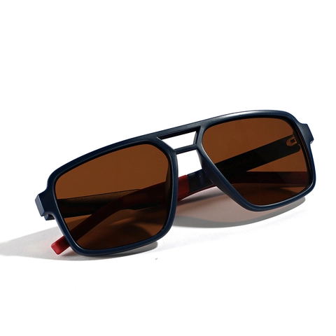 Polarized Sunglasses TR90 Square Frame TAC Lens UV400 Double Bridge Retro Y2K Ins Style Trendy Outdoor Eyewear Unisex