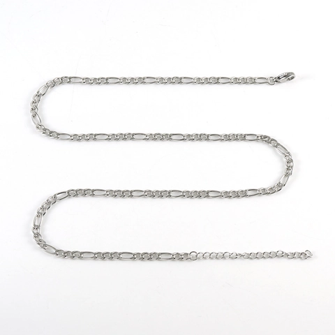 Collier Chaîne Figaro En Acier Inoxydable Punk Hip Hop Bijoux Style Vintage Pour Hommes Femmes Or Argent