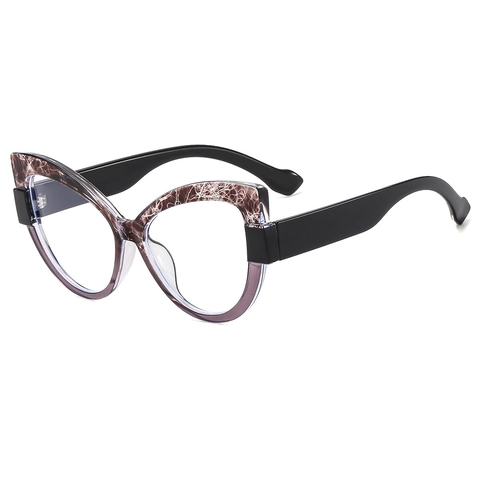 Dames Kattenoog Bril TR90 Blauw Licht Filter Montuur Elegant Retro Mode Heldere Glazen Brillenmontuur Trendy