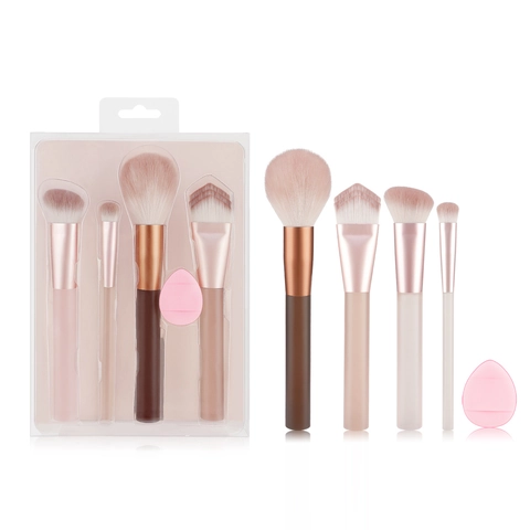Kit Professionale Di Pennelli Per Trucco Con Spugna Di Bellezza Fibre Sintetiche Strumenti Cosmetici Custodia Regalo PVC