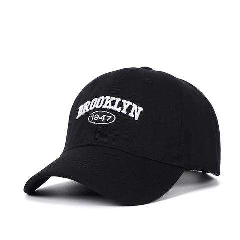 Baseball Cap Cotton Twill Letter Embroidery Sun Protection Retro Peaked Hat Brooklyn 1947 Outdoor Casual Unisex Adjustable
