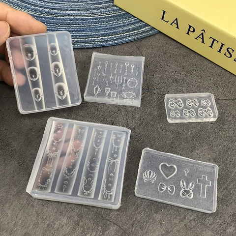Silikonformen Transparent Miniatur Zum Backen Schokolade Fondant Harz Handwerk Herz Schleife Puppengesicht Form