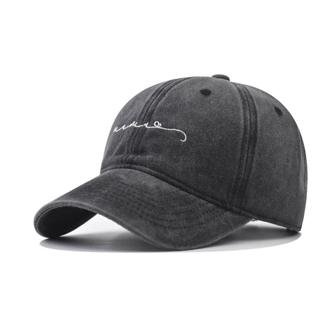 Casquette De Baseball Coton Lavé Vieilli Broderie Lettres Vintage Ajustable Rétro Décontracté Protection Solaire Hommes Femmes