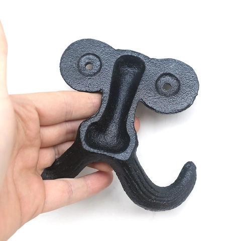 Gancho De Pared Bigote Vintage Hierro Fundido Decorativo Forma Cara Doble Ganchos Para Jardín Hogar Estilo Retro