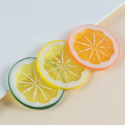 Artificial Lemon Slices Realistic PVC Fake Fruit For Photography Props Home Kitchen Simulation Decor Orange Lime