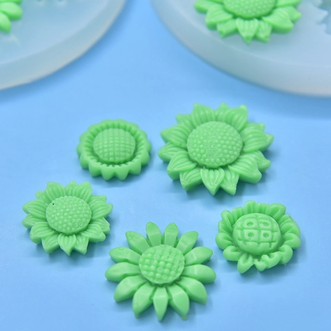 Sunflower Silicone Mold DIY Baking Fondant Cake Mousse Soap Candle Resin Crafting Sun Flower Shape