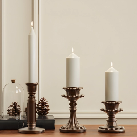 Kandelaar Siliconen Mal Europese Retro Stijl DIY Hars Gieten Voor Woondecoratie Aromatherapie Kaars Basis Ontwerp