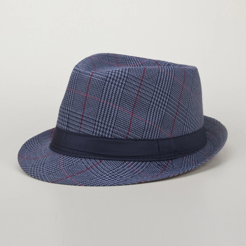 Britse Stijl Geruite Fedora Hoed Ademende Dunne Jazz Pet Zonbescherming Outdoor Casual Voor Heren Vrouwen