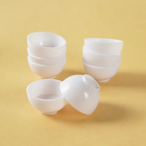 Miniatura Blanco Cuenco Modelo Plástico Simulación Comida Juego Casa De Muñecas Cocina Decoración DIY Artesanía Escena Accesorios Novedad