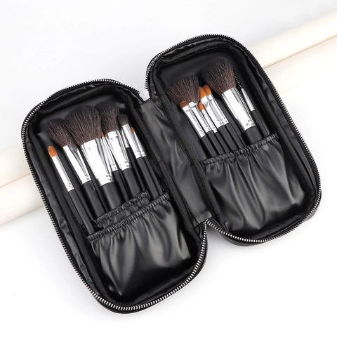 Professionelle Make-up Pinseltasche Übergroß Glänzendes PU Leder Tragbare Kosmetiktasche Reißverschluss Organizer