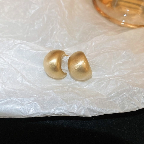 Geometrische Geborstelde Matte Oorbellen Met 925 Sterling Zilveren Oorsteker Minimalistische Mode-Sieraden