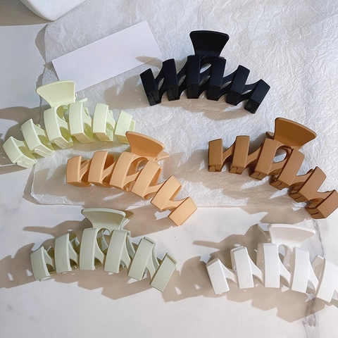 Molletta Per Capelli Grande Opaca Plastica Denti Geometrici Antiscivolo Tenuta Forte Stile Coreano Accessori Per Capelli Donna