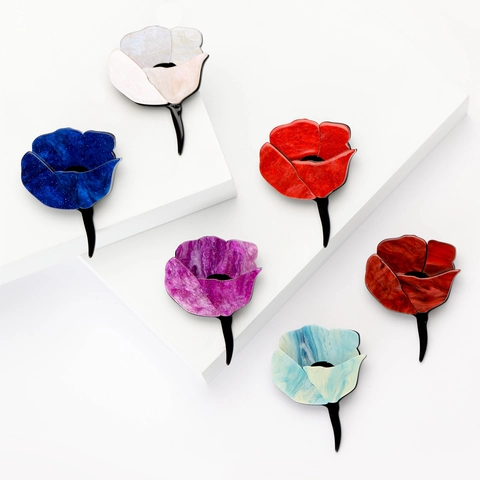 Spilla a Forma di Rosa in Acrilico alla Moda Elegante Spilla Botanica con Olio a Goccia per Donna Gioielli per Pendolari