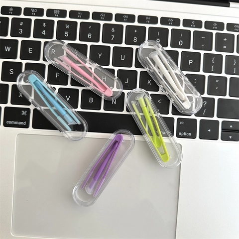 Contactlens Inbreng Verwijder Tool Plastic Siliconen Draagbare Oogzorg Kit Met Pincet Zuigstaaf Opslag Container Kleurrijk