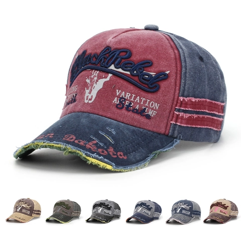 Casquette De Baseball En Coton Lavé Rétro Avec Bord Effiloché Usé Et Broderie De Lettres Chapeau Style Urbain Réglable Unisexe