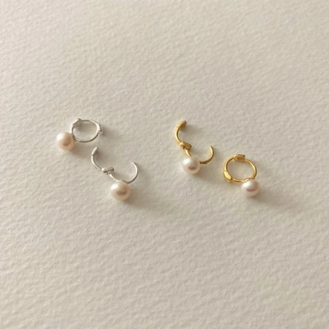 Süßwasserperlen Tropfenohrringe Mit 925 Sterling Silber Ohrstecker Einfacher Eleganter Koreanischer INS Stil Für Damen
