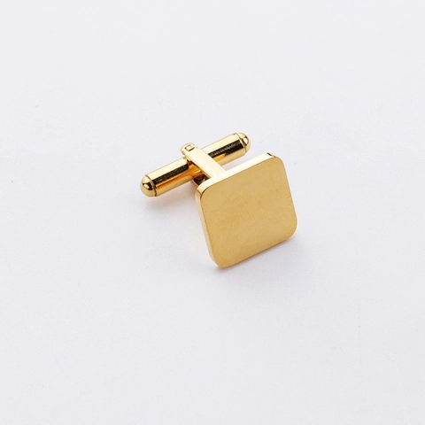 Square Cufflinks For Men 304 Stainless Steel Polished Minimalist Shirt Accessories Elegant Formal Business Wedding Style