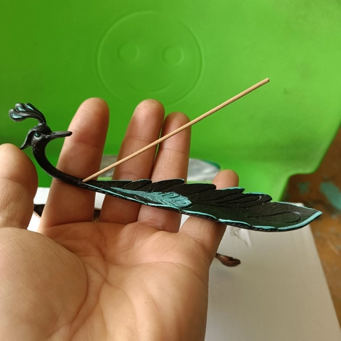 Bruciatore Di Incenso In Lega Vintage Forma Di Drago Fenice Pavone Porta Incenso A Bastoncino Raccogli Cenere Metallo Arredamento Zen