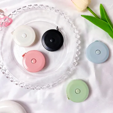 Mini Cinta Métrica Retráctil Portátil Plástico Silicona Lindo Dibujo Animado Fresa Aguacate Para Medición Corporal Costura