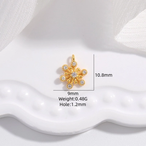 925 Sterling Silver Snowflake Pendant For Women Dainty Floral Zirconia Inlaid Charm Accessory For Necklace Christmas Jewelry Gift