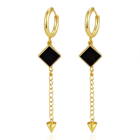 Edelstahl Hängeohrringe Für Damen 18K Vergoldet Lange Kette Quaste Stern Mond Hand Der Fatima Schmetterling Schmuck