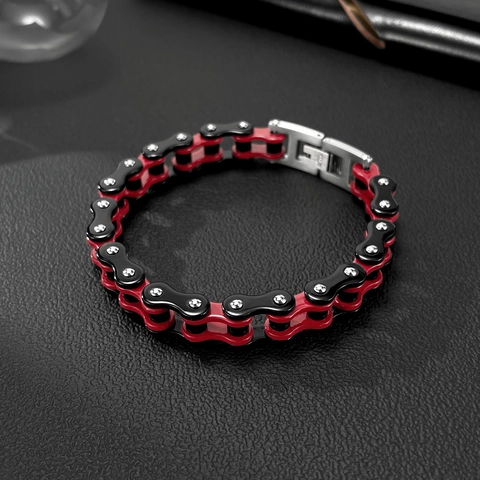 Bracciale A Catena Per Bicicletta In Acciaio Inossidabile Da Uomo Stile Meccanico Punk Hip Hop Gioielli Industriali