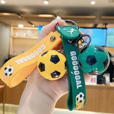 Fussball Schlüsselanhänger Fussball Anhänger PVC Silikon Handschlaufe Sportlicher Kreativer Rucksack Anhänger Für Sportfans