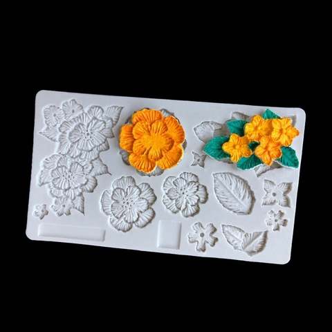 Hydrangea Jasmine Flower Leaf Silicone Mold DIY Fondant Cake Decoration Chocolate Clay Epoxy Resin Baking Tool
