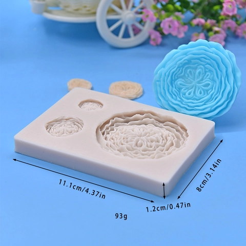 Flower Silicone Mold For DIY Baking Cake Mousse Chocolate Fondant Sugar Craft Rose Peony Shape Non-stick Flexible