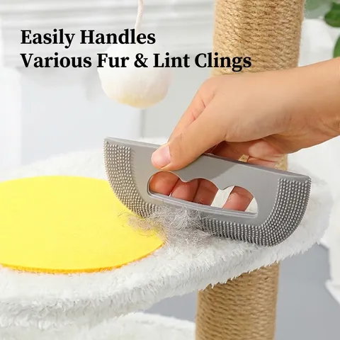 Manual Pet Hair Remover Brush TPR Silicone Reusable Fur Scraper For Furniture Carpet Clothing Dog Cat Grooming Tool
