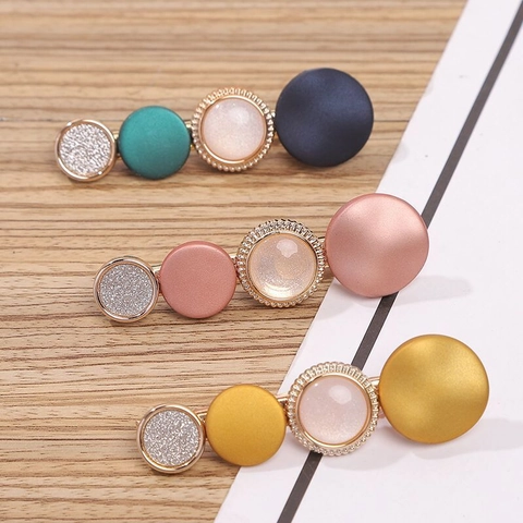 Fermaglio Per Capelli Geometrico Acrilico Resina Macaron Pinza A Becco Lega Metallo Perla Artificial Sintetica Glitter Moda Per Donne