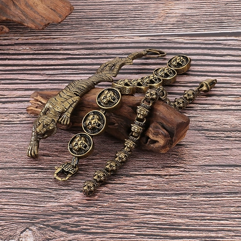 Pulsera Cabeza De Tigre Retro Para Hombre Joyería Biker Dominante Vintage Acero Inoxidable 316L Chapado En Oro Antiguo