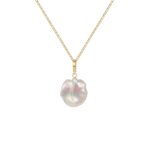 Collana Natürliche Barockperle Barocche Acciaio Al Titanio Stratificata Catena Serpente Retro Lusso Gioielli Clavicola Per Donne
