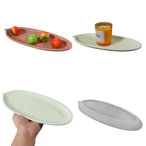 Leaf Shaped Tray Silicone Mold For DIY Resin Casting Home Decor Jewelry Dish Storage Plate Natural Style Organizers