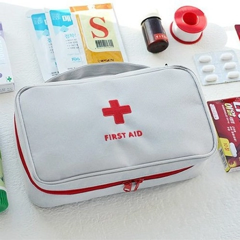 Borsa Kit Pronto Soccorso Portatile Organizzatore Medico Tessuto Oxford Viaggio Emergenza Astuccio Per Medicinali Grande Capacità