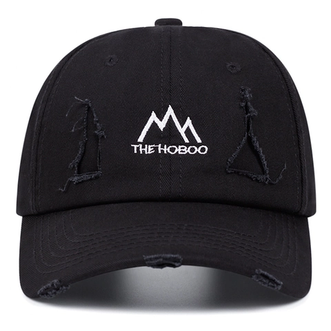 Casquette De Baseball Brodée Montagne Délavée Coton Protection Solaire Extérieure Vintage Streetwear Réglable Unisexe