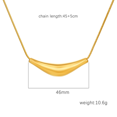Collana Minimalista In Acciaio Inossidabile Per Donna Pendente Arco Geometrico Stile Ins Gioielli Hip Hop