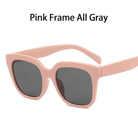 Women Square Frame Sunglasses PC Material UV Protection Lightweight Sweet Fashion Retro Outdoor Eyewear