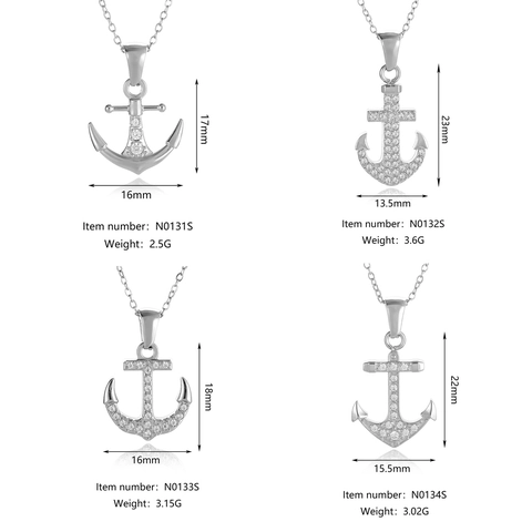 Collana Con Ciondolo Ancora Retrò Con Zircone Intarsiato Gioielli In Acciaio Al Titanio Per Uomo E Donna Stile Nautico