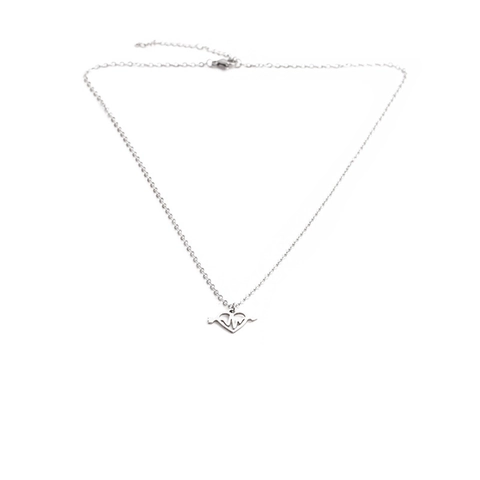 Heart Pendant Necklace Stainless Steel ECG Heartbeat Wave Arrow Through Heart Jewelry For Women Simple Modern Romantic