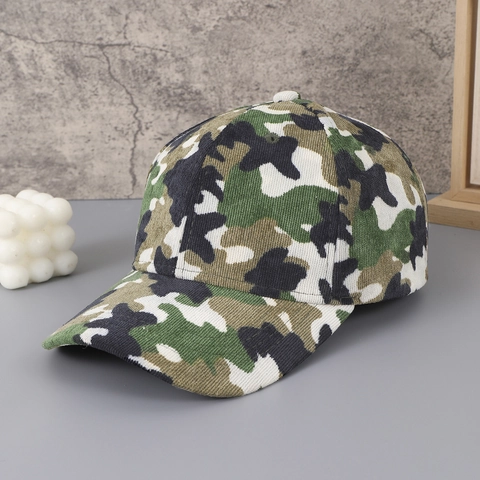 Cappello Da Baseball In Velluto A Coste Mimetico Da Uomo Regolabile All Aperto Tattico Militare Sport Inverno Caldo