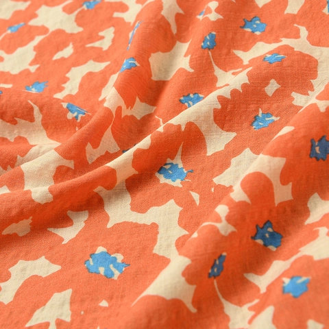 Petit Foulard Carré en Coton et Lin de Style Coréen pour Femmes Vintage Floral Pois Imprimé Bandana Accessoire de Mode