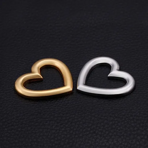 Pendente A Cuore In Acciaio Inossidabile Lucidato Design Cavo Per Creazione Di Gioielli DIY Fascino In Metallo Accessorio