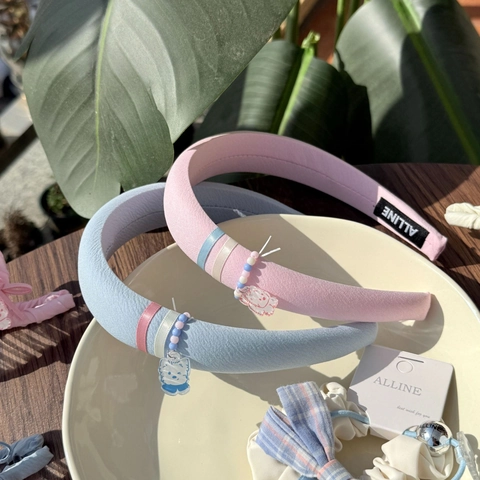 Accessori Per Capelli Cerchietto Clip Per Capelli Elastico Coreano Fiocco A Quadretti Tessuto Decorazione Cucciolo Cartone Ragazze