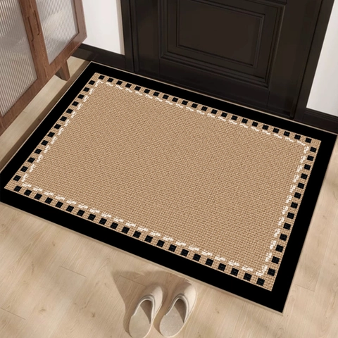 Entrance Door Mat Non-Slip Indoor Floor Rug Belgian Velvet Modern Geometric Floral Animal For Entryway Hallway Washable