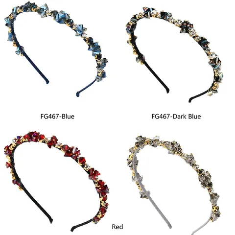 Luxury Baroque Crystal Beaded Headband Handmade Rhinestone Hair Band French Retro Wedding Party For Women