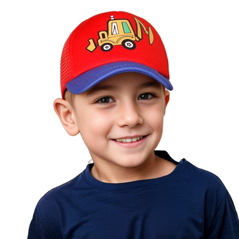 Kinder Baseballkappe Baumwolle Polyester Atmungsaktive Mesh Trucker Hut Bagger Stickerei Sonnenschutz Verstellbar Jungen