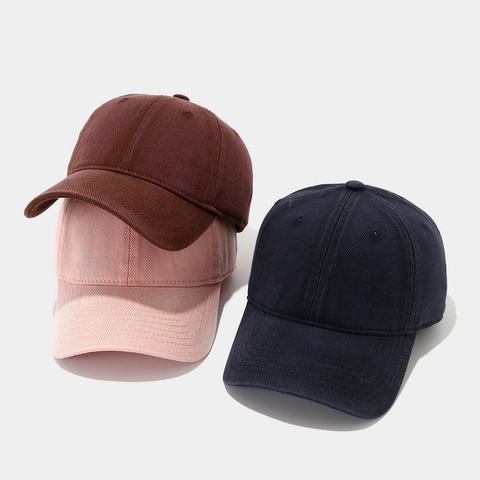 Cappello Da Baseball Vintage Cotone Lavato Corona Morbida Regolabile Protezione Solare Retro Colore Solido Per Uomo Donna